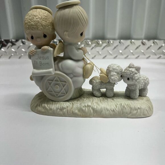 PRECIOUS MOMENT JESUS ISBORN CHARIOT FIGURINE JONATHAN & DAVID‎